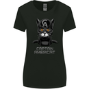 Captain Americat Funny Superhero Cat Womens Wider Cut T-Shirt Black