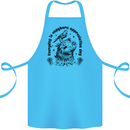 Capybara Appreciation Day Cotton Apron 100% Organic Turquoise