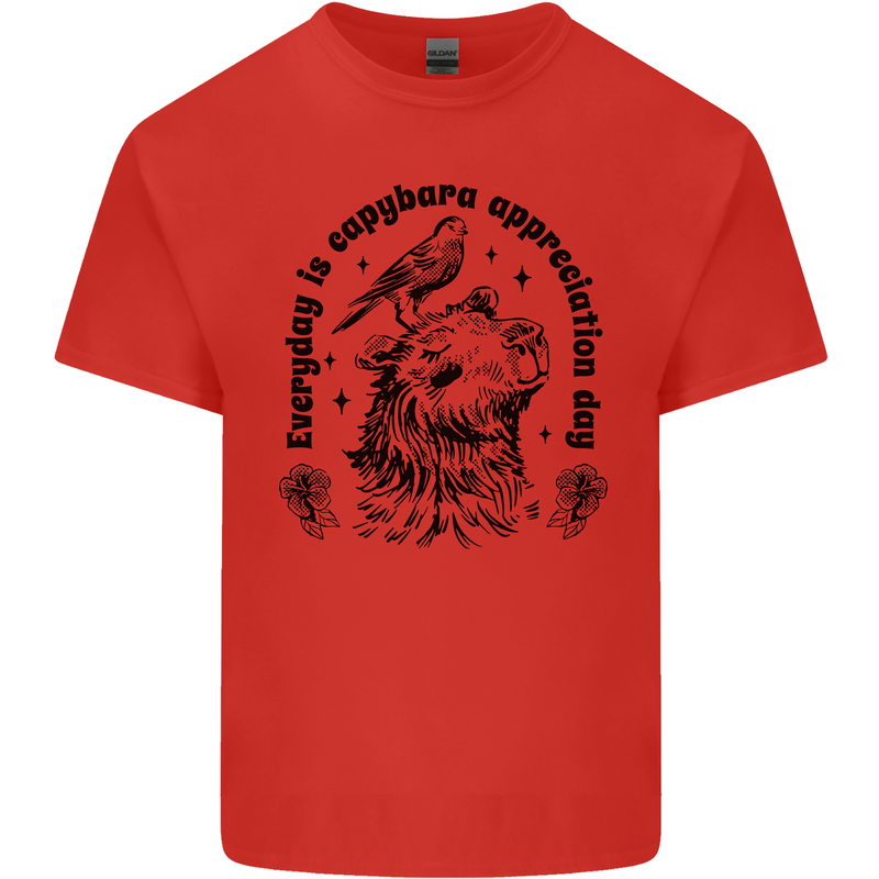 Capybara Appreciation Day Kids T-Shirt Childrens Red