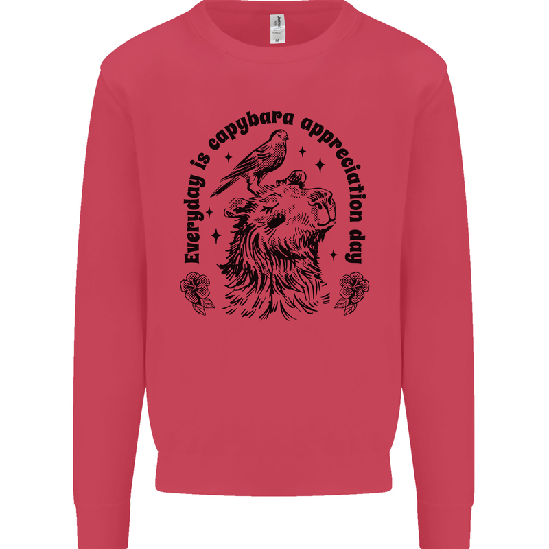 Capybara Appreciation Day Mens Sweatshirt Jumper Heliconia