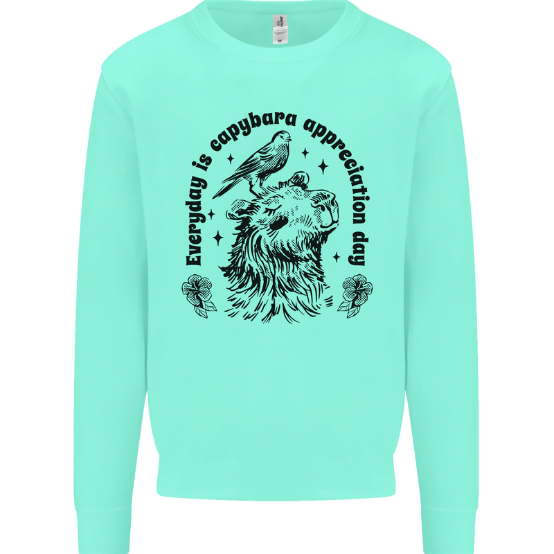 Capybara Appreciation Day Mens Sweatshirt Jumper Peppermint