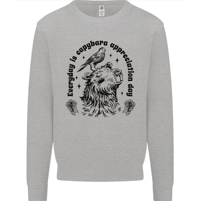 Capybara Appreciation Day Mens Sweatshirt Jumper Sports Grey
