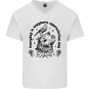 Capybara Appreciation Day Mens V-Neck Cotton T-Shirt White