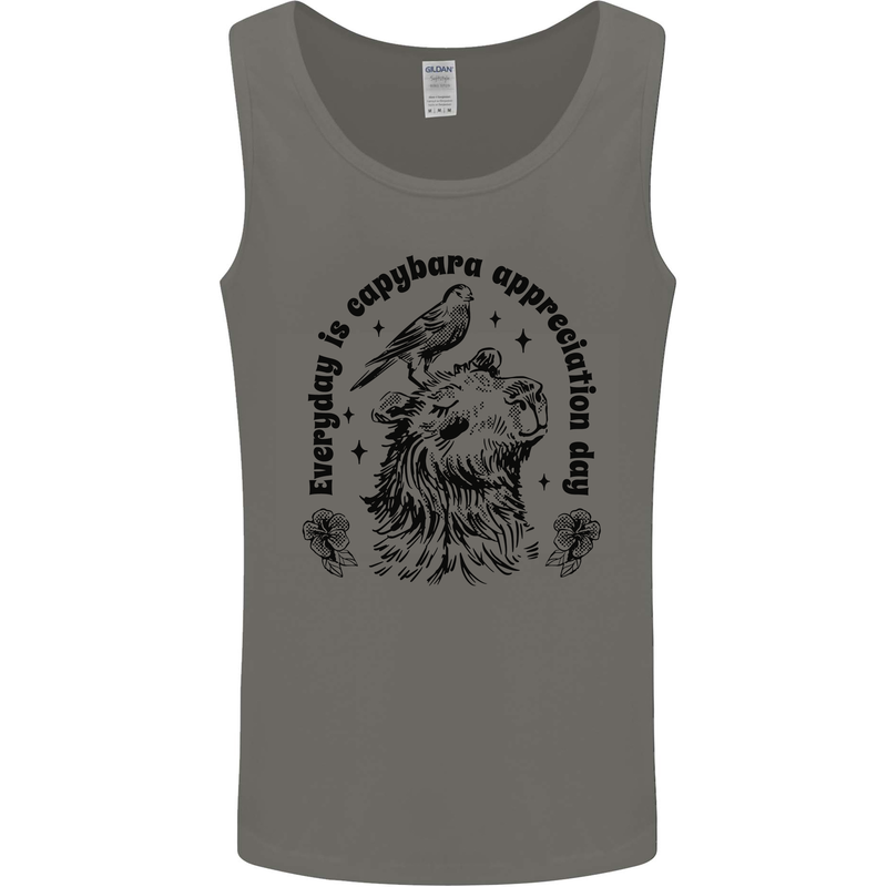 Capybara Appreciation Day Mens Vest Tank Top Charcoal