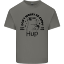 Capybara Be Cappy Funny Mens Cotton T-Shirt Tee Top Charcoal