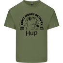 Capybara Be Cappy Funny Mens Cotton T-Shirt Tee Top Military Green