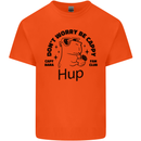 Capybara Be Cappy Funny Mens Cotton T-Shirt Tee Top Orange