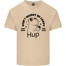 Capybara Be Cappy Funny Mens Cotton T-Shirt Tee Top Sand