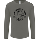 Capybara Be Cappy Funny Mens Long Sleeve T-Shirt Charcoal