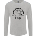 Capybara Be Cappy Funny Mens Long Sleeve T-Shirt Sports Grey