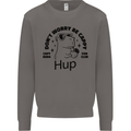 Capybara Be Cappy Funny Mens Sweatshirt Jumper Charcoal