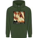 Capybara Comrade Childrens Kids Hoodie Forest Green