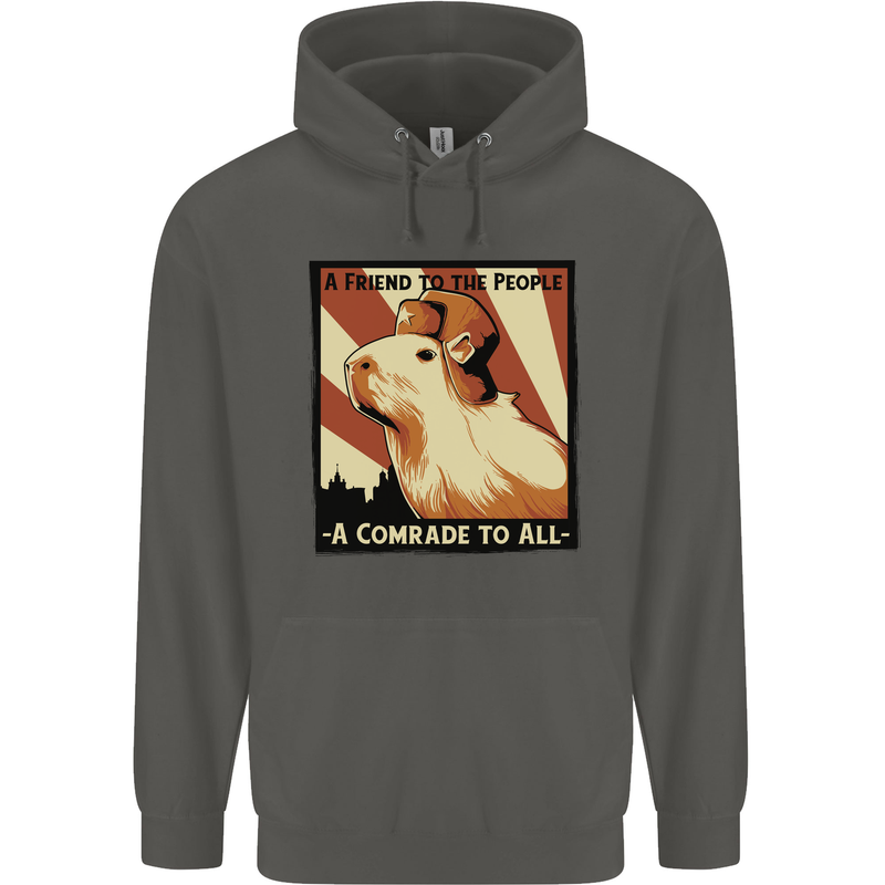 Capybara Comrade Childrens Kids Hoodie Storm Grey