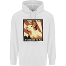 Capybara Comrade Childrens Kids Hoodie White