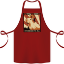 Capybara Comrade Cotton Apron 100% Organic Maroon