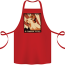 Capybara Comrade Cotton Apron 100% Organic Red