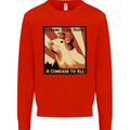 Capybara Comrade Kids Sweatshirt Jumper Bright Red