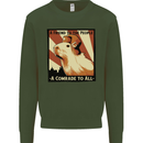 Capybara Comrade Kids Sweatshirt Jumper Forest Green