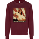 Capybara Comrade Kids Sweatshirt Jumper Maroon