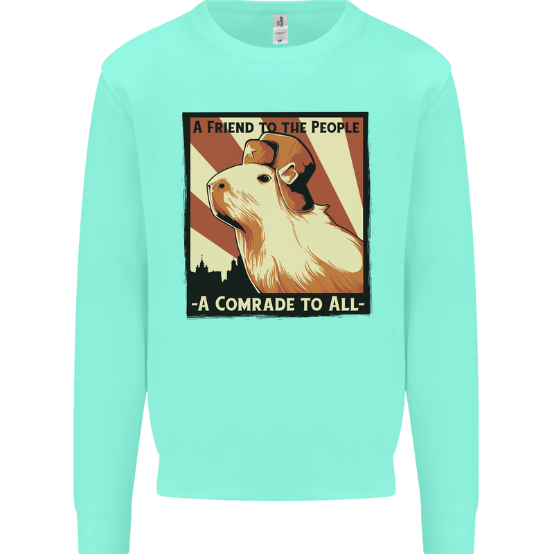 Capybara Comrade Kids Sweatshirt Jumper Peppermint