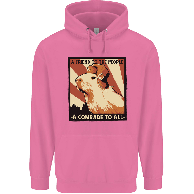 Capybara Comrade Mens 80% Cotton Hoodie Azelea