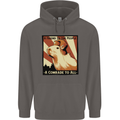Capybara Comrade Mens 80% Cotton Hoodie Charcoal