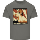 Capybara Comrade Mens Cotton T-Shirt Tee Top Charcoal