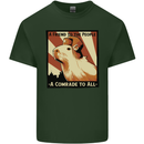 Capybara Comrade Mens Cotton T-Shirt Tee Top Forest Green