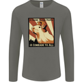 Capybara Comrade Mens Long Sleeve T-Shirt Charcoal
