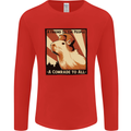 Capybara Comrade Mens Long Sleeve T-Shirt Red