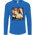 Capybara Comrade Mens Long Sleeve T-Shirt Royal Blue