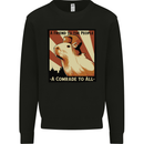 Capybara Comrade Mens Sweatshirt Jumper Black