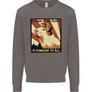 Capybara Comrade Mens Sweatshirt Jumper Charcoal