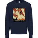 Capybara Comrade Mens Sweatshirt Jumper Navy Blue