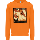 Capybara Comrade Mens Sweatshirt Jumper Orange
