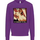 Capybara Comrade Mens Sweatshirt Jumper Purple