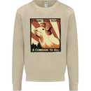Capybara Comrade Mens Sweatshirt Jumper Sand