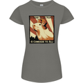 Capybara Comrade Womens Petite Cut T-Shirt Charcoal