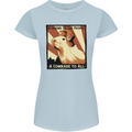 Capybara Comrade Womens Petite Cut T-Shirt Light Blue
