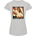 Capybara Comrade Womens Petite Cut T-Shirt Sports Grey