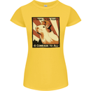 Capybara Comrade Womens Petite Cut T-Shirt Yellow