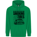 Car Drifting Burning Tires Childrens Kids Hoodie Irish Green