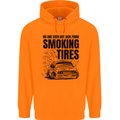 Car Drifting Burning Tires Childrens Kids Hoodie Orange