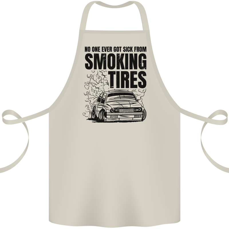 Car Drifting Burning Tires Cotton Apron 100% Organic Natural