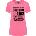 Car Drifting Burning Tires Womens Wider Cut T-Shirt Azalea