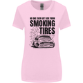 Car Drifting Burning Tires Womens Wider Cut T-Shirt Light Pink