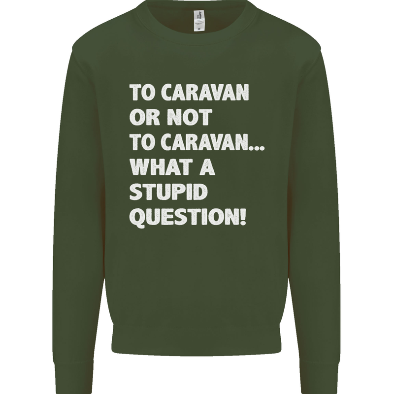 Caranan or Not to? What a Stupid Question Kids Sweatshirt Jumper Forest Green