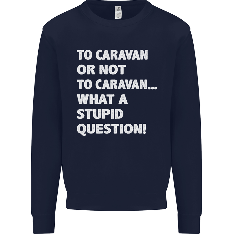 Caranan or Not to? What a Stupid Question Mens Sweatshirt Jumper Navy Blue