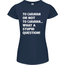 Caranan or Not to? What a Stupid Question Womens Petite Cut T-Shirt Navy Blue