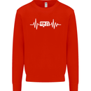 Cararvan Pulse Caravan Caravanning Mens Sweatshirt Jumper Bright Red
